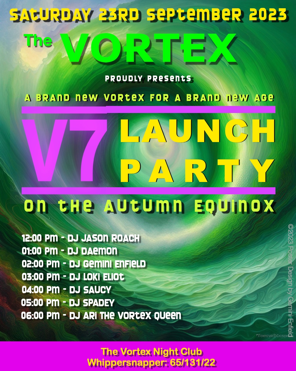 Vortex 15th anniversary poster